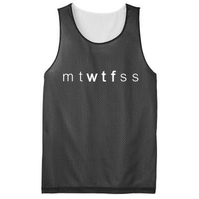 mtWTFss Days of the Week WTF Mesh Reversible Basketball Jersey Tank