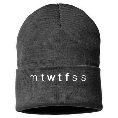 mtWTFss Days of the Week WTF Sustainable Knit Beanie