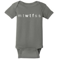mtWTFss Days of the Week WTF Baby Bodysuit