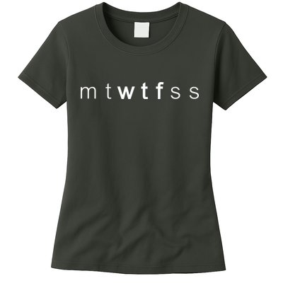 mtWTFss Days of the Week WTF Womens T-Shirt