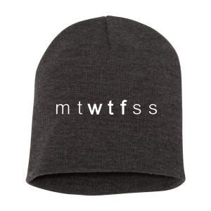 mtWTFss Days of the Week WTF Short Acrylic Beanie