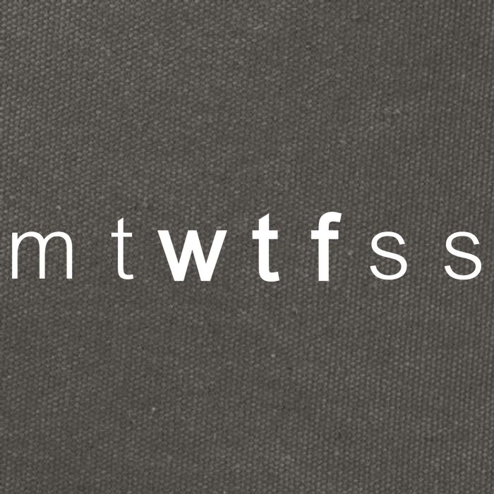 mtWTFss Days of the Week WTF Cotton Canvas Backpack