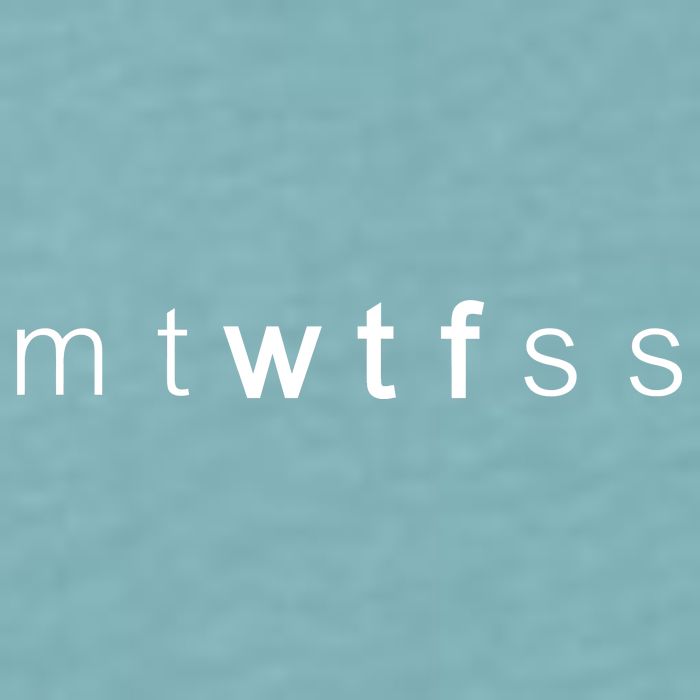mtWTFss Days of the Week WTF Sueded Cloud Jersey T-Shirt