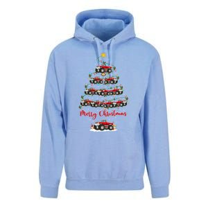 Monster Truck Xmas Lights Santa Monster Truck Christmas Tree Meaningful Gift Unisex Surf Hoodie