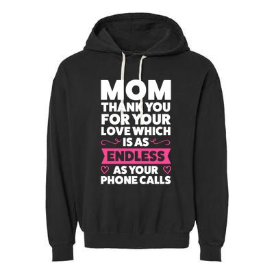 Mom Thank You For Your Love Mother Gift Garment-Dyed Fleece Hoodie