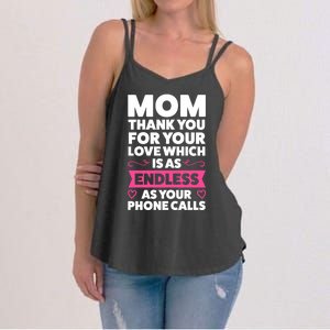 Mom Thank You For Your Love Mother Gift Women's Strappy Tank