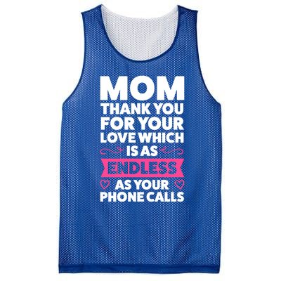 Mom Thank You For Your Love Mother Gift Mesh Reversible Basketball Jersey Tank