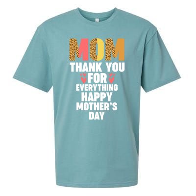 Mom Thank You For Everything Happy Mother Cute Gift Sueded Cloud Jersey T-Shirt