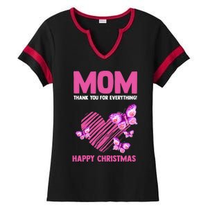 Mom Thank You For Everything! Happy Mum Mom Cute Gift Ladies Halftime Notch Neck Tee