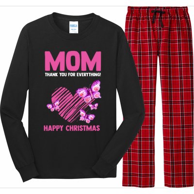 Mom Thank You For Everything! Happy Mum Mom Cute Gift Long Sleeve Pajama Set