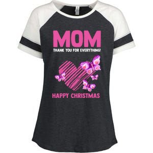 Mom Thank You For Everything! Happy Mum Mom Cute Gift Enza Ladies Jersey Colorblock Tee