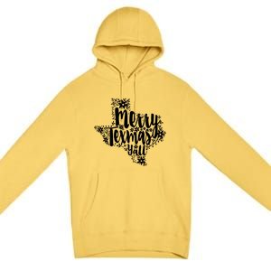 Merry Texmas YAll Texas Map State Christmas Gifts Premium Pullover Hoodie