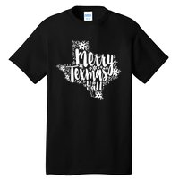 Merry Texmas YAll Texas Map State Christmas Gifts Tall T-Shirt