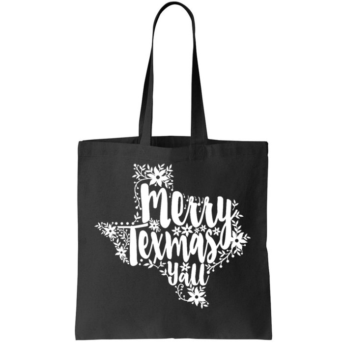 Merry Texmas YAll Texas Map State Christmas Gifts Tote Bag