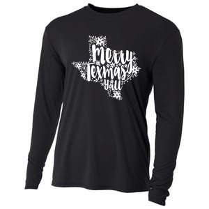 Merry Texmas YAll Texas Map State Christmas Gifts Cooling Performance Long Sleeve Crew