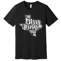 Merry Texmas YAll Texas Map State Christmas Gifts Premium T-Shirt