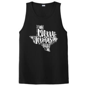 Merry Texmas YAll Texas Map State Christmas Gifts PosiCharge Competitor Tank