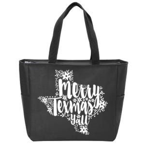 Merry Texmas YAll Texas Map State Christmas Gifts Zip Tote Bag