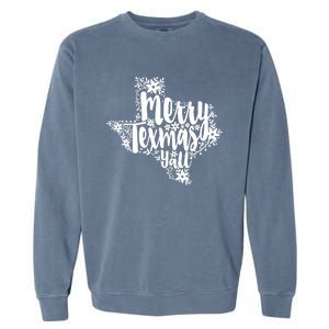 Merry Texmas YAll Texas Map State Christmas Gifts Garment-Dyed Sweatshirt