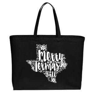 Merry Texmas YAll Texas Map State Christmas Gifts Cotton Canvas Jumbo Tote