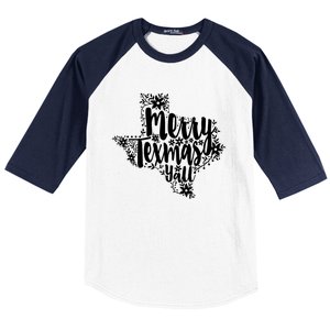 Merry Texmas YAll Texas Map State Christmas Gifts Baseball Sleeve Shirt