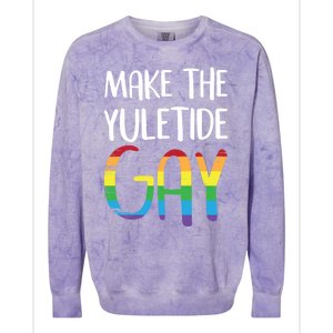 Make The Yuletide Christmas Lgbt Funny Gift Colorblast Crewneck Sweatshirt