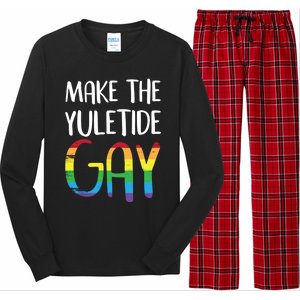 Make The Yuletide Christmas Lgbt Funny Gift Long Sleeve Pajama Set