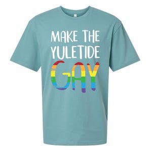 Make The Yuletide Christmas Lgbt Funny Gift Sueded Cloud Jersey T-Shirt