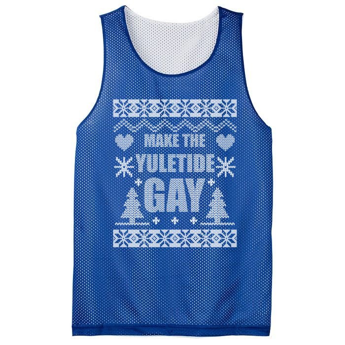 Make The Yuletide Ugly Christmas Gift Mesh Reversible Basketball Jersey Tank