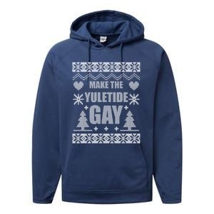 Make The Yuletide Ugly Christmas Gift Performance Fleece Hoodie