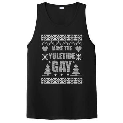 Make The Yuletide Gay Gay Ugly Christmas PosiCharge Competitor Tank