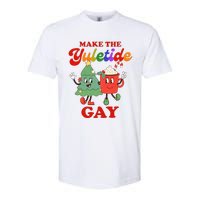 Make The Yuletide Gay Christmas Lgbtq Retro Gay Xmas Softstyle CVC T-Shirt