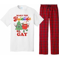 Make The Yuletide Gay Christmas Lgbtq Retro Gay Xmas Pajama Set