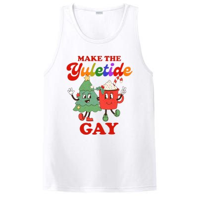 Make The Yuletide Gay Christmas Lgbtq Retro Gay Xmas PosiCharge Competitor Tank