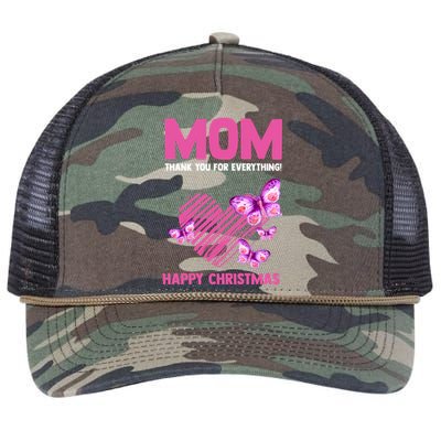 Mom Thank You For Everything! Happy Mum Mom Gift Retro Rope Trucker Hat Cap