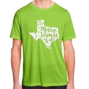 Merry Texmas YAll Christmas Texas Map State Xmas Texas Adult ChromaSoft Performance T-Shirt