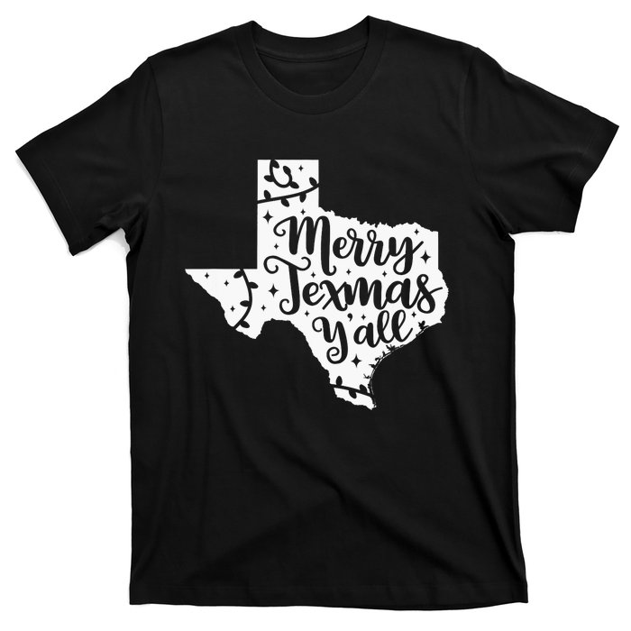 Merry Texmas YAll Christmas Texas Map State Xmas Texas T-Shirt