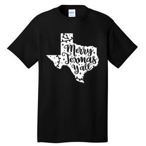 Merry Texmas YAll Christmas Texas Map State Xmas Texas Tall T-Shirt