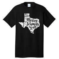 Merry Texmas YAll Christmas Texas Map State Xmas Texas Tall T-Shirt