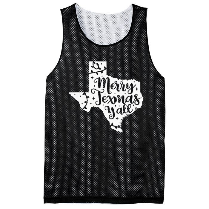 Merry Texmas YAll Christmas Texas Map State Xmas Texas Mesh Reversible Basketball Jersey Tank