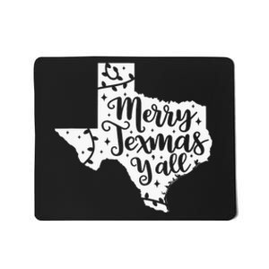 Merry Texmas YAll Christmas Texas Map State Xmas Texas Mousepad