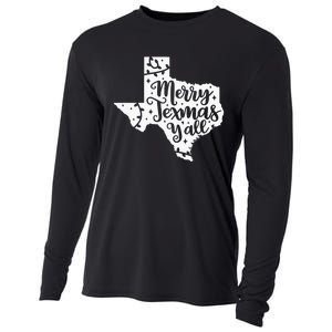 Merry Texmas YAll Christmas Texas Map State Xmas Texas Cooling Performance Long Sleeve Crew