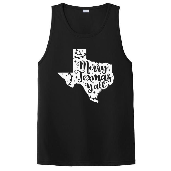 Merry Texmas YAll Christmas Texas Map State Xmas Texas PosiCharge Competitor Tank