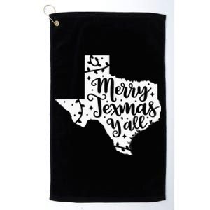 Merry Texmas YAll Christmas Texas Map State Xmas Texas Platinum Collection Golf Towel