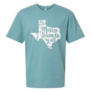 Merry Texmas YAll Christmas Texas Map State Xmas Texas Sueded Cloud Jersey T-Shirt