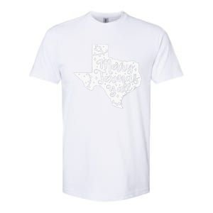 Merry Texmas YAll Christmas Texas Map State Xmas Texas Softstyle CVC T-Shirt