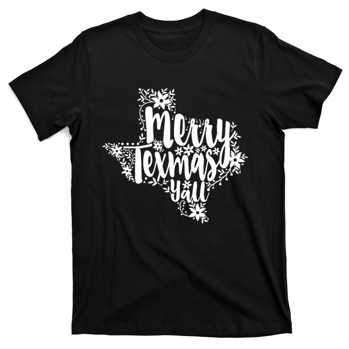 Merry Texmas YAll Texas Map State Christmas Gifts T-Shirt