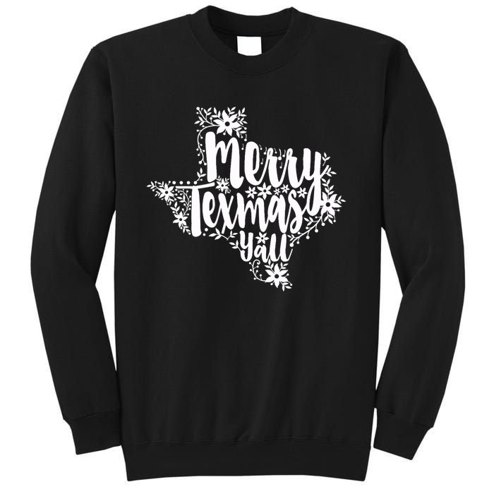 Merry Texmas YAll Texas Map State Christmas Gifts Tall Sweatshirt