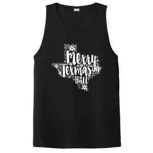 Merry Texmas YAll Texas Map State Christmas Gifts PosiCharge Competitor Tank