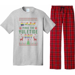 Make The Yuletide Gay Ugly Christmas Lgbt Pride Rainbow Xmas Pajama Set